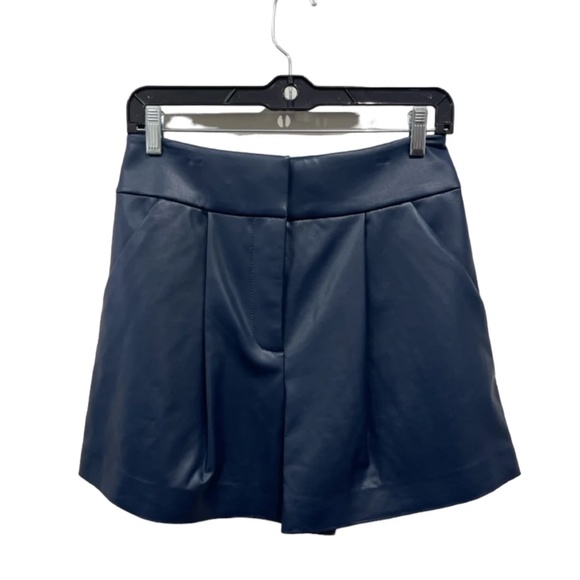Veronica Beard Haina Vegan Leather Shorts - Picture 3 of 3